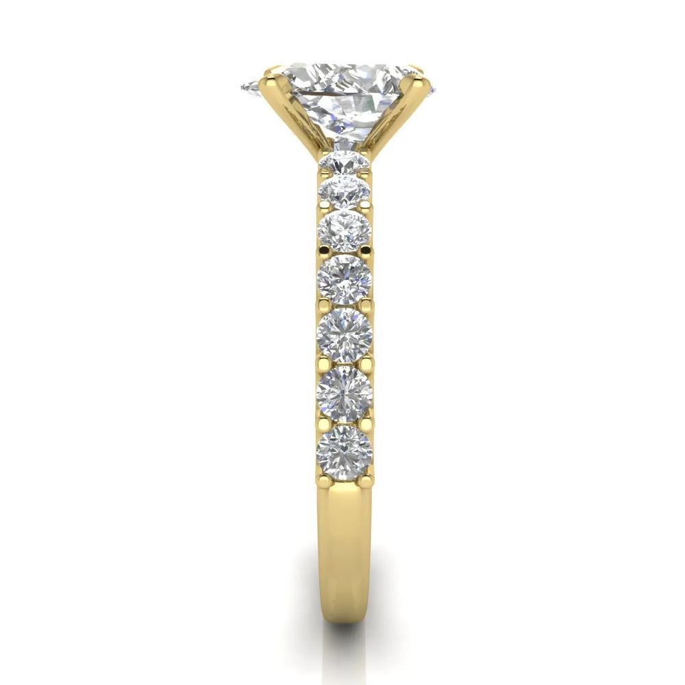 Elegant Solitaire Ring with Accent Stone