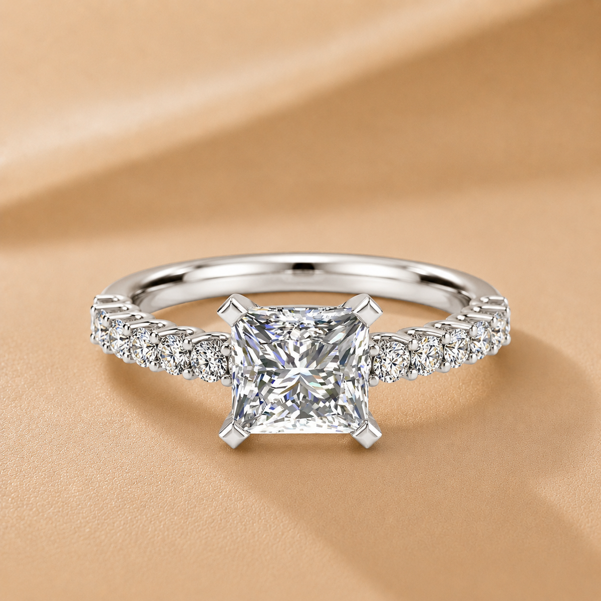Elegant Solitaire Ring with Accent Stone