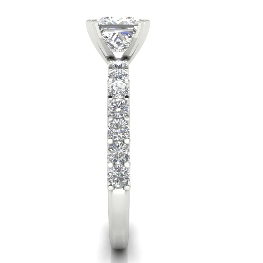 Elegant Solitaire Ring with Accent Stone