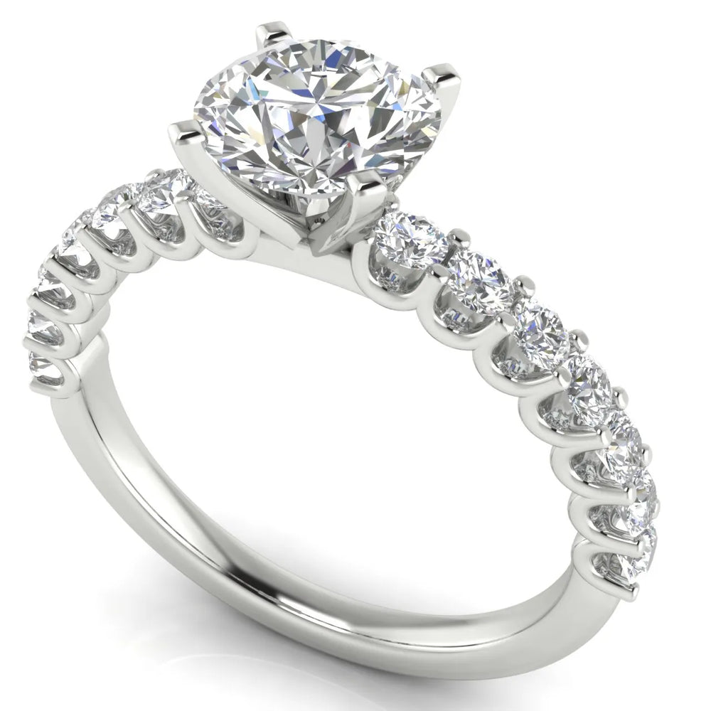 Elegant Solitaire Ring with Accent Stone
