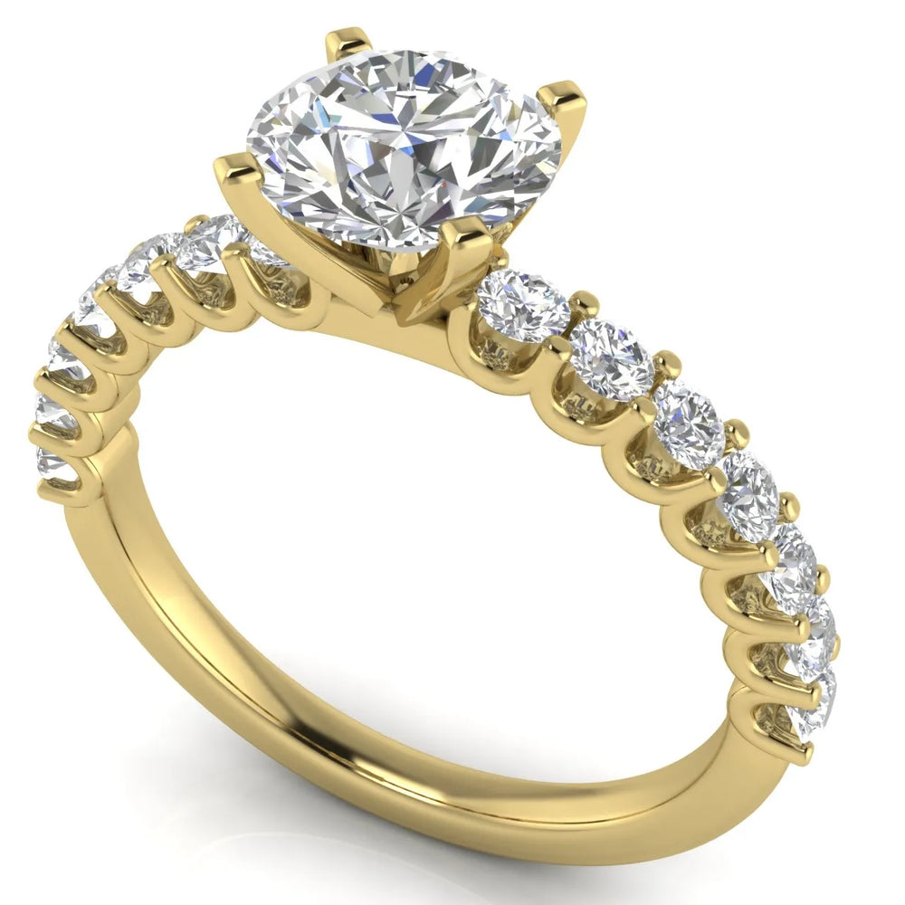 Elegant Solitaire Ring with Accent Stone