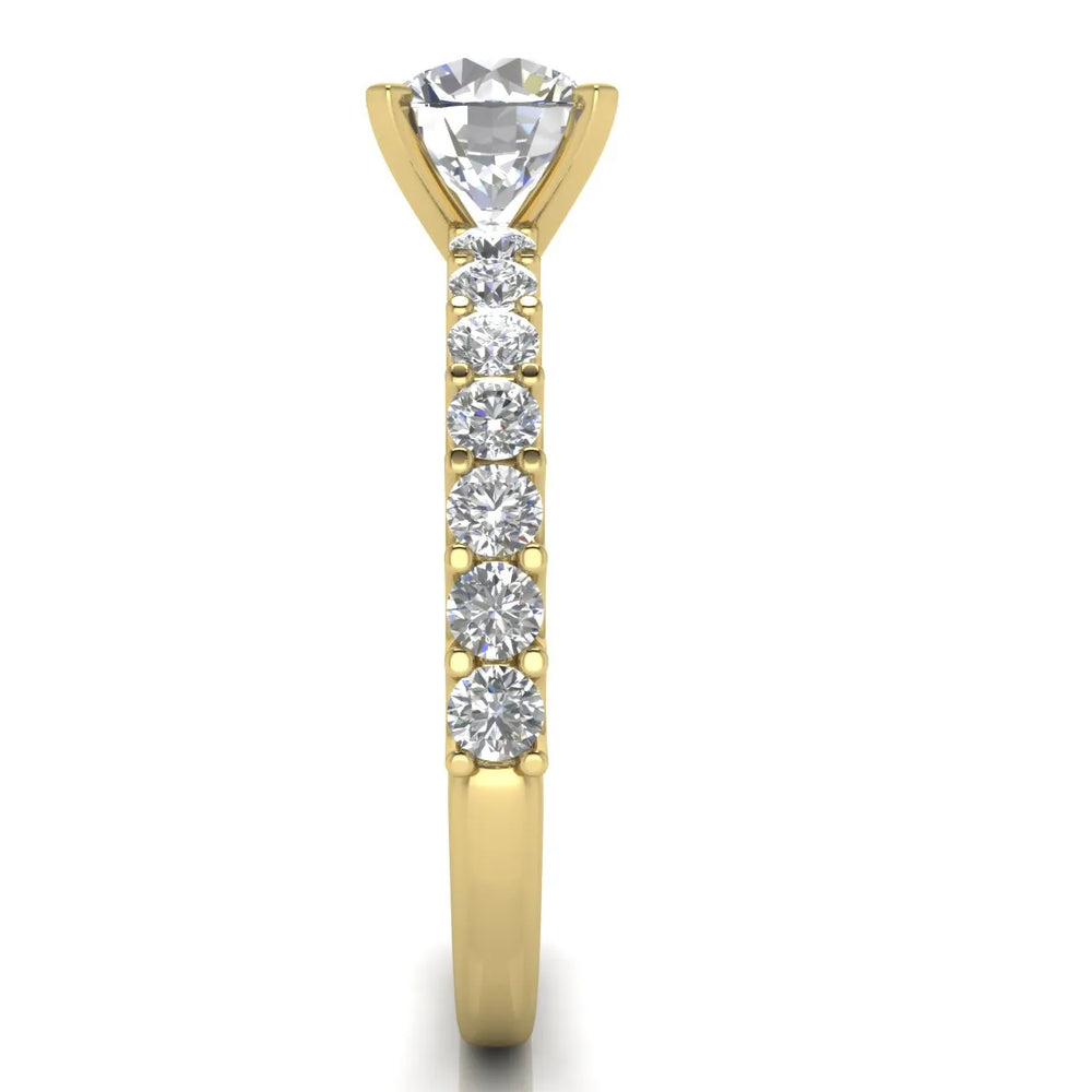 Elegant Solitaire Ring with Accent Stone