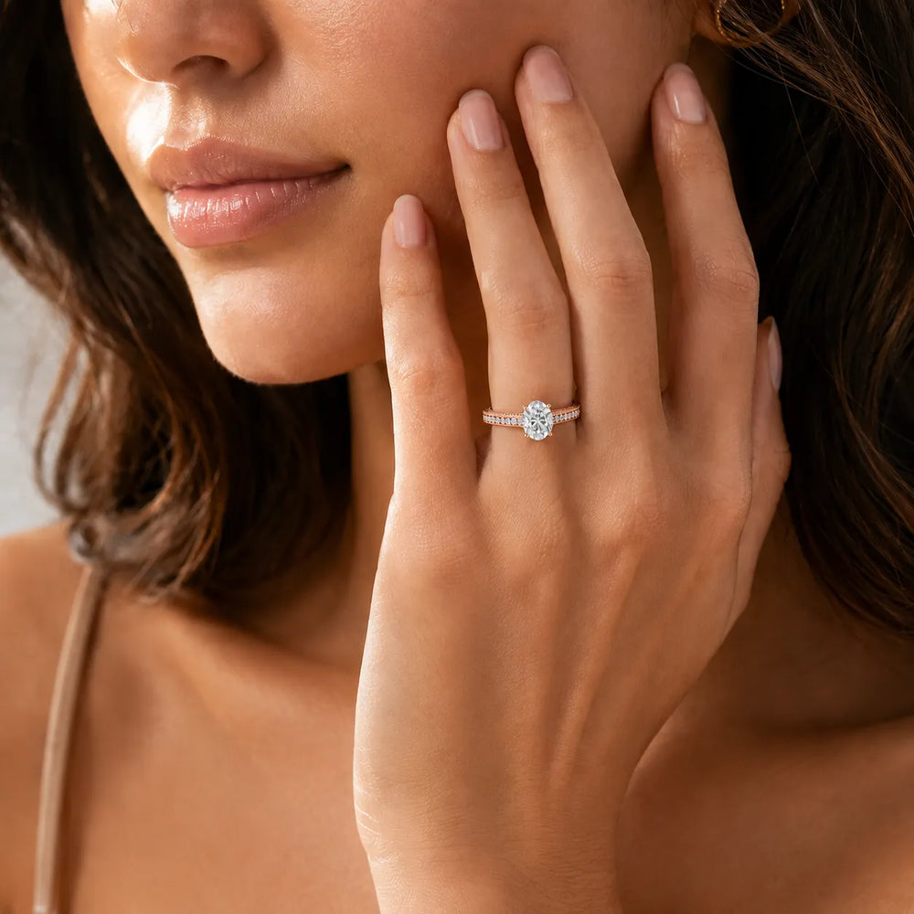 Vintage-Inspired Solitaire Ring with Accent Stones