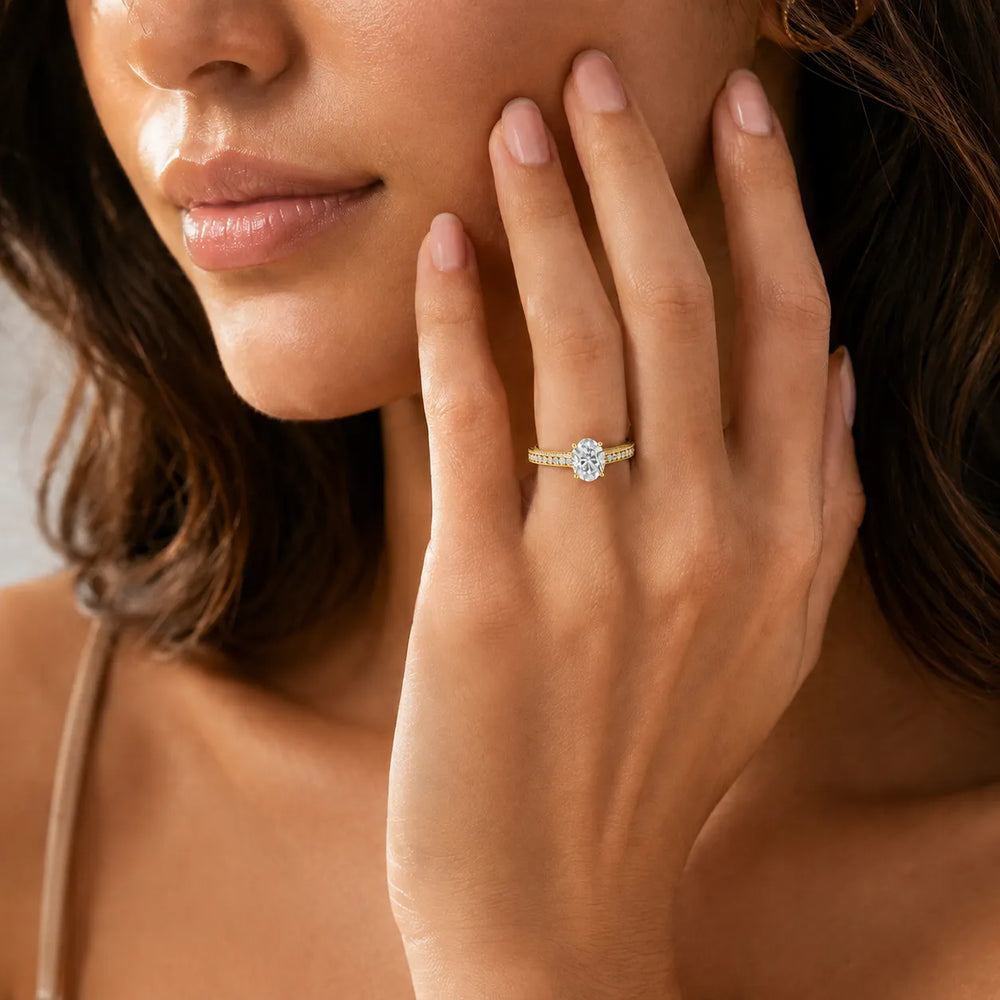 Vintage-Inspired Solitaire Ring with Accent Stones