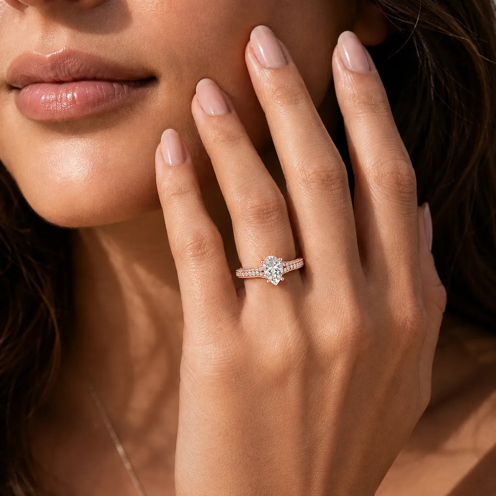 Vintage-Inspired Solitaire Ring with Accent Stones