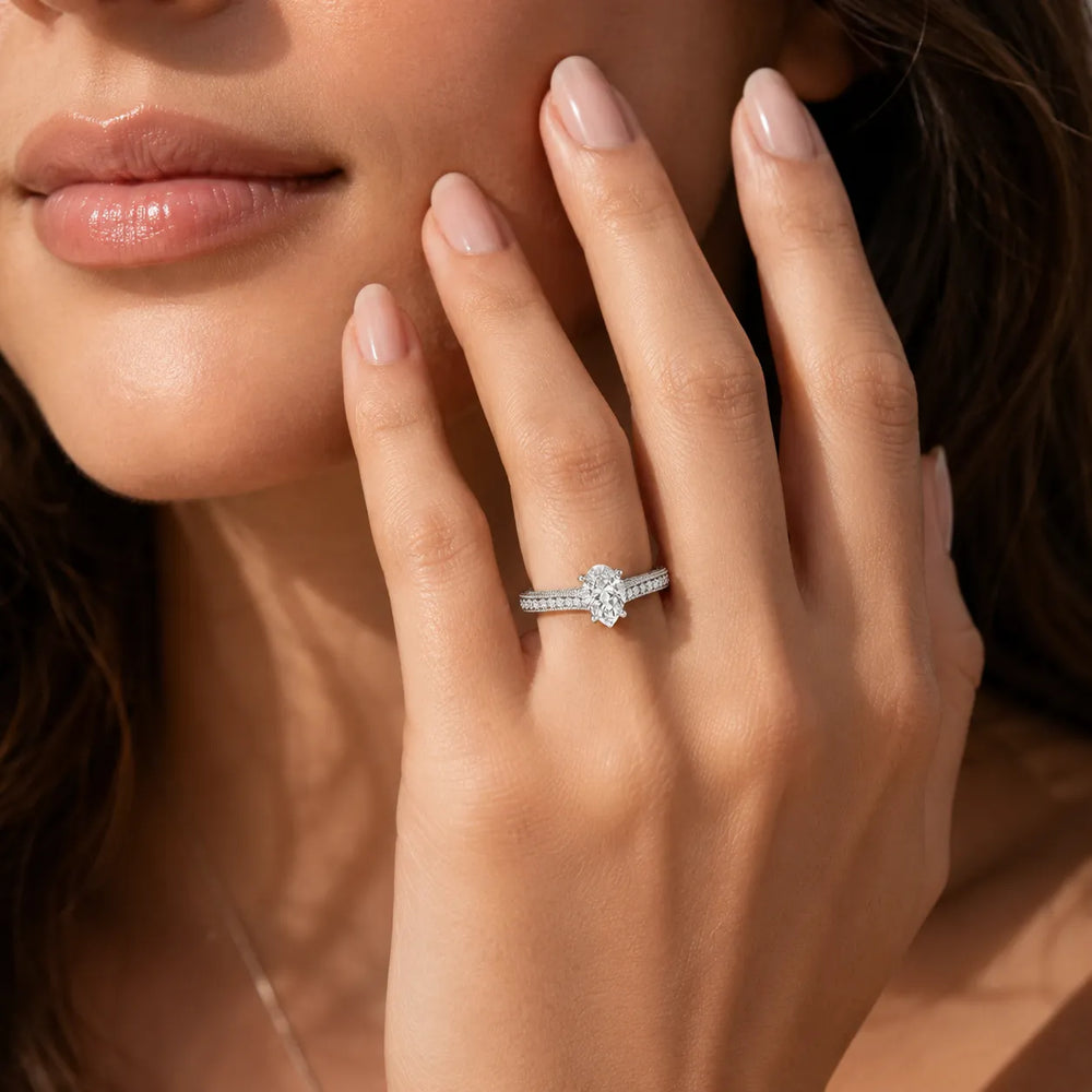 Vintage-Inspired Solitaire Ring with Accent Stones