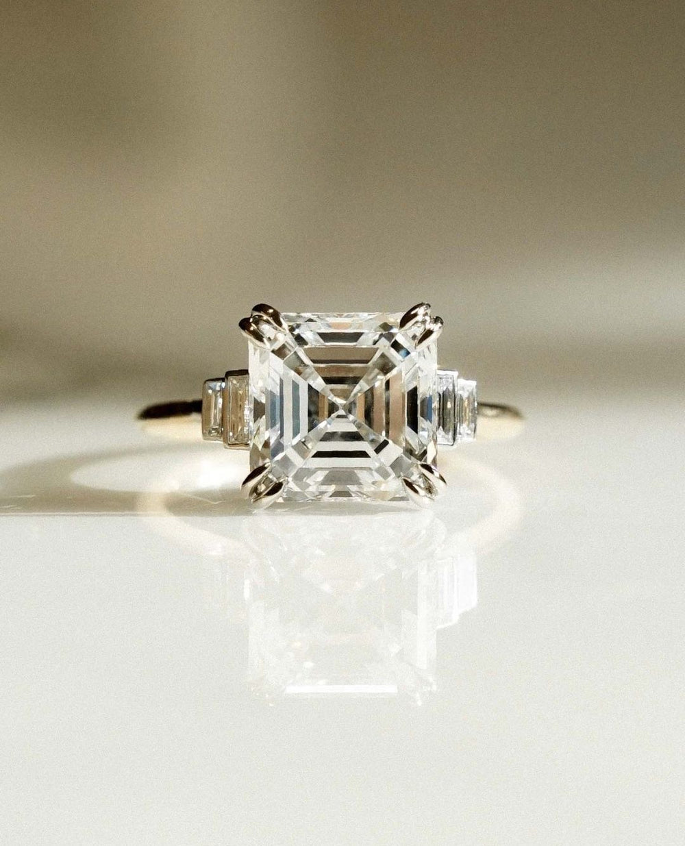Asscher Cut Labgrown Engagement Ring