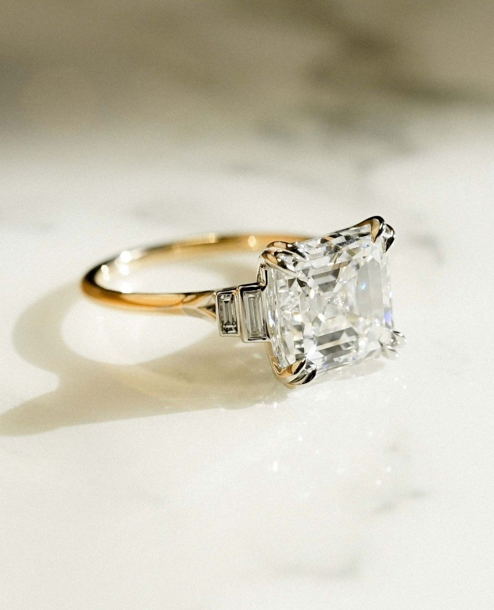 Asscher Cut Labgrown Engagement Ring