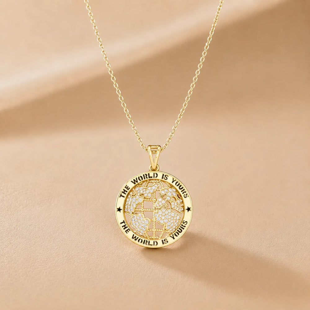 Symbolic World Disc Necklace