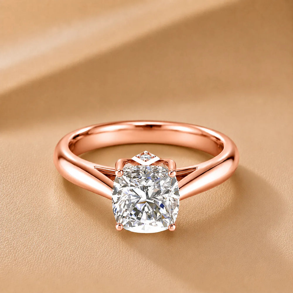 Elegant Solitaire Ring with Tapered