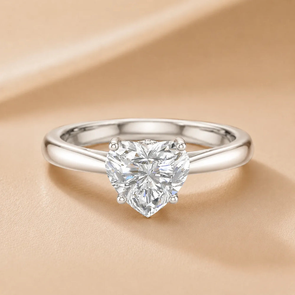 Elegant Solitaire Ring with Tapered