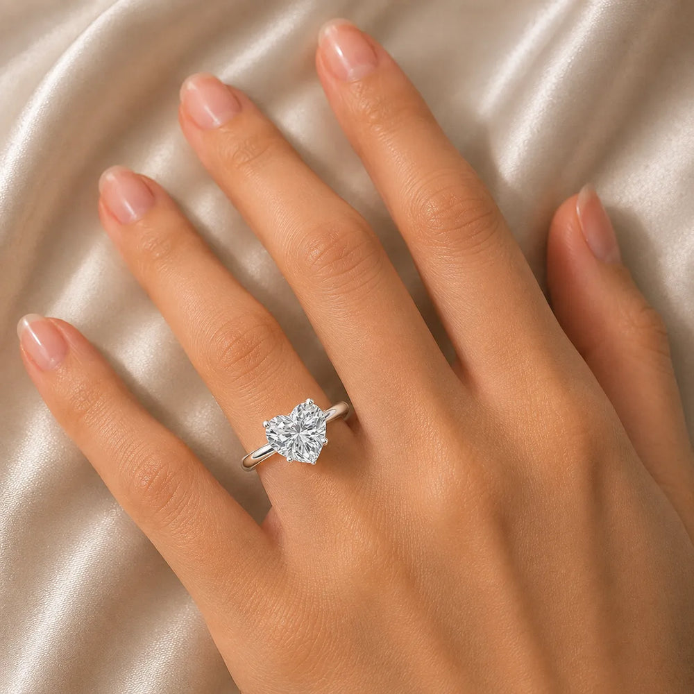 Elegant Solitaire Ring with Tapered