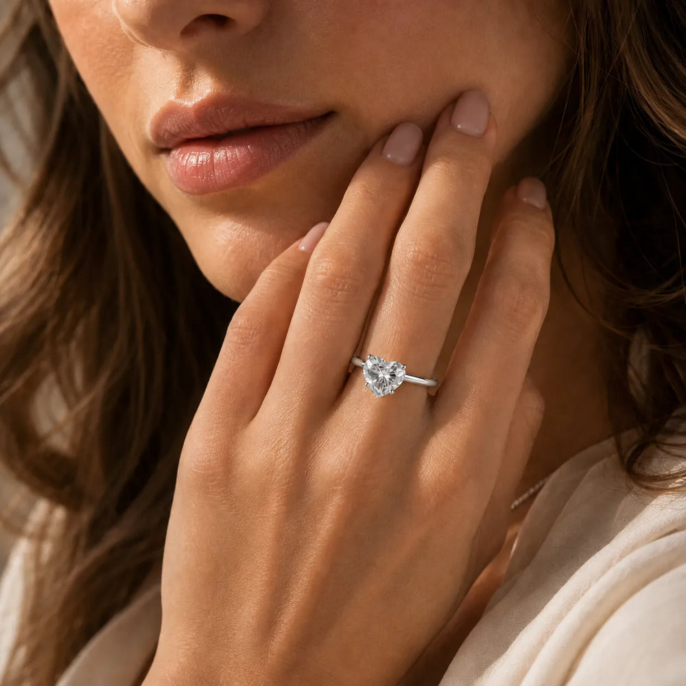 Elegant Solitaire Ring with Tapered