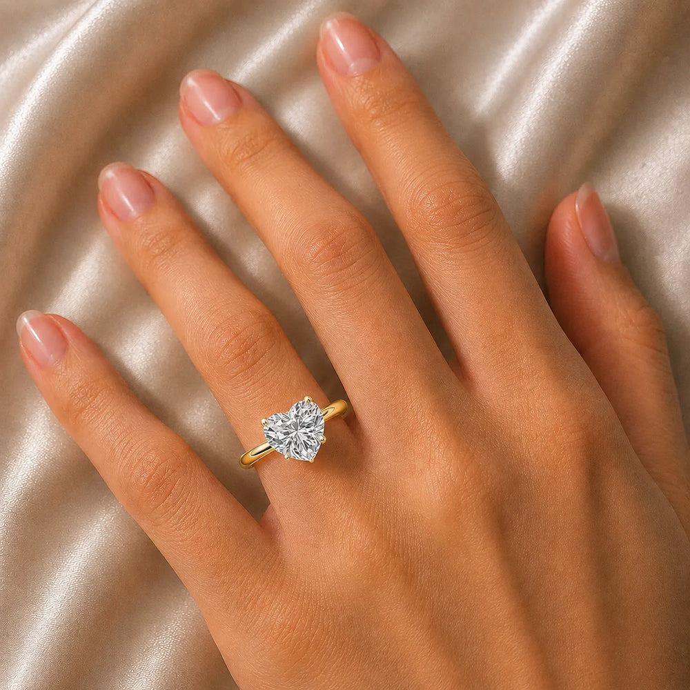 Elegant Solitaire Ring with Tapered