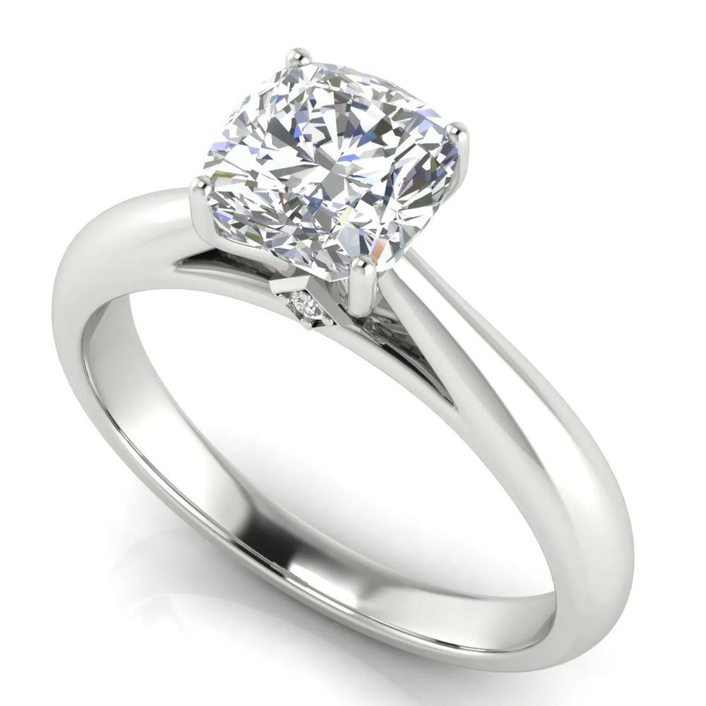 Elegant Solitaire Ring with Tapered