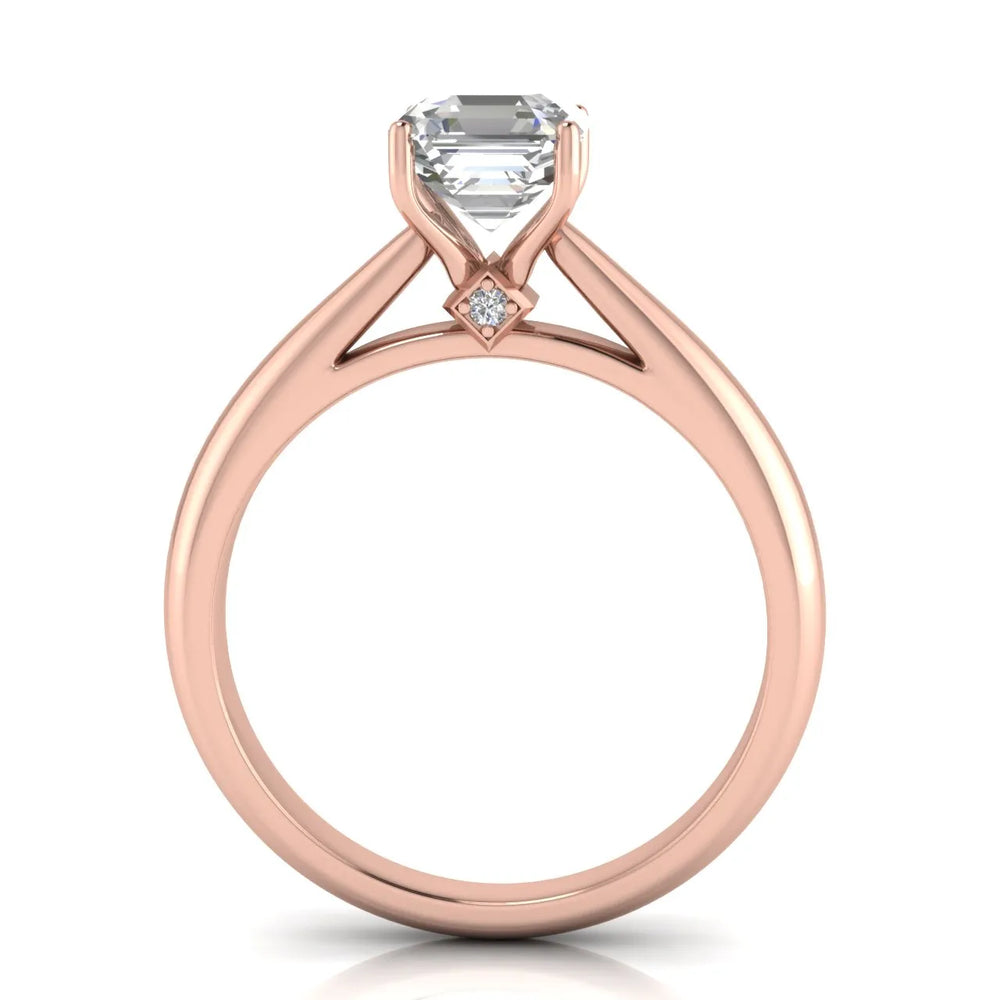 Elegant Solitaire Ring with Tapered