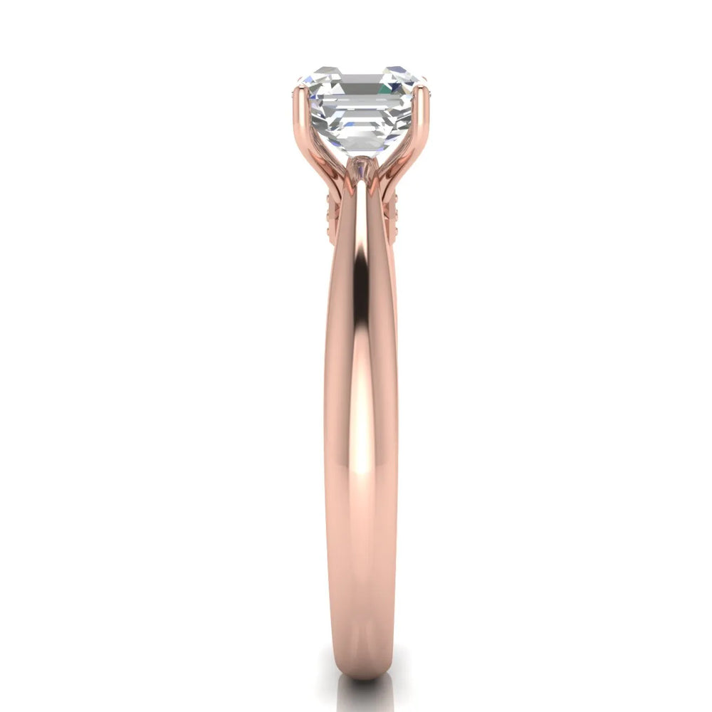 Elegant Solitaire Ring with Tapered