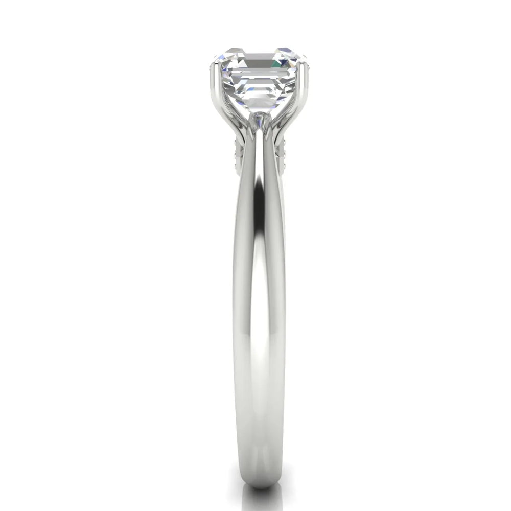 Elegant Solitaire Ring with Tapered