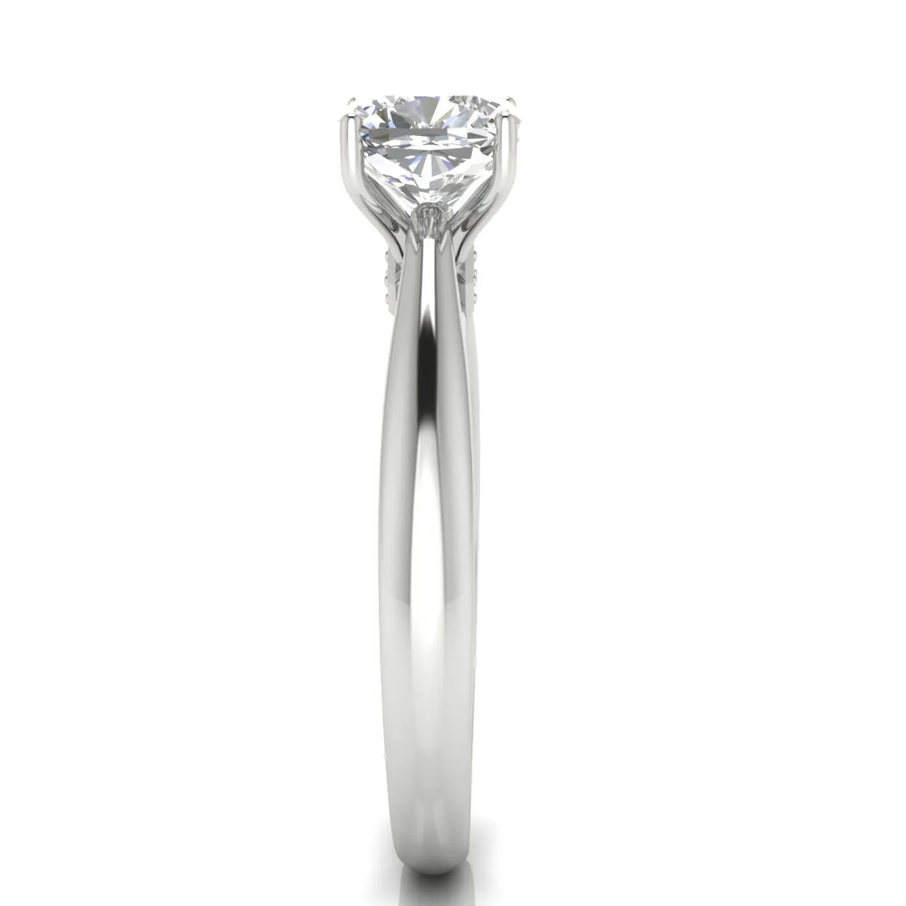 Elegant Solitaire Ring with Tapered