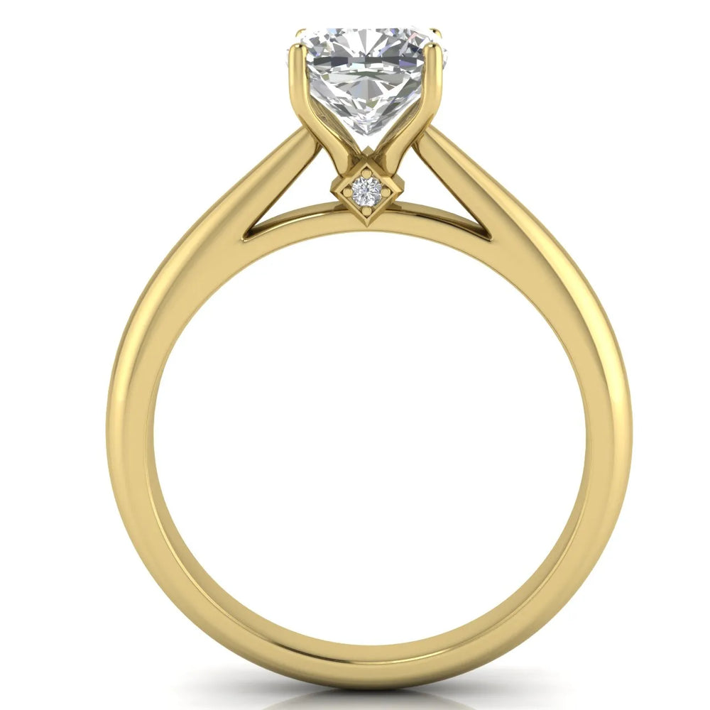 Elegant Solitaire Ring with Tapered