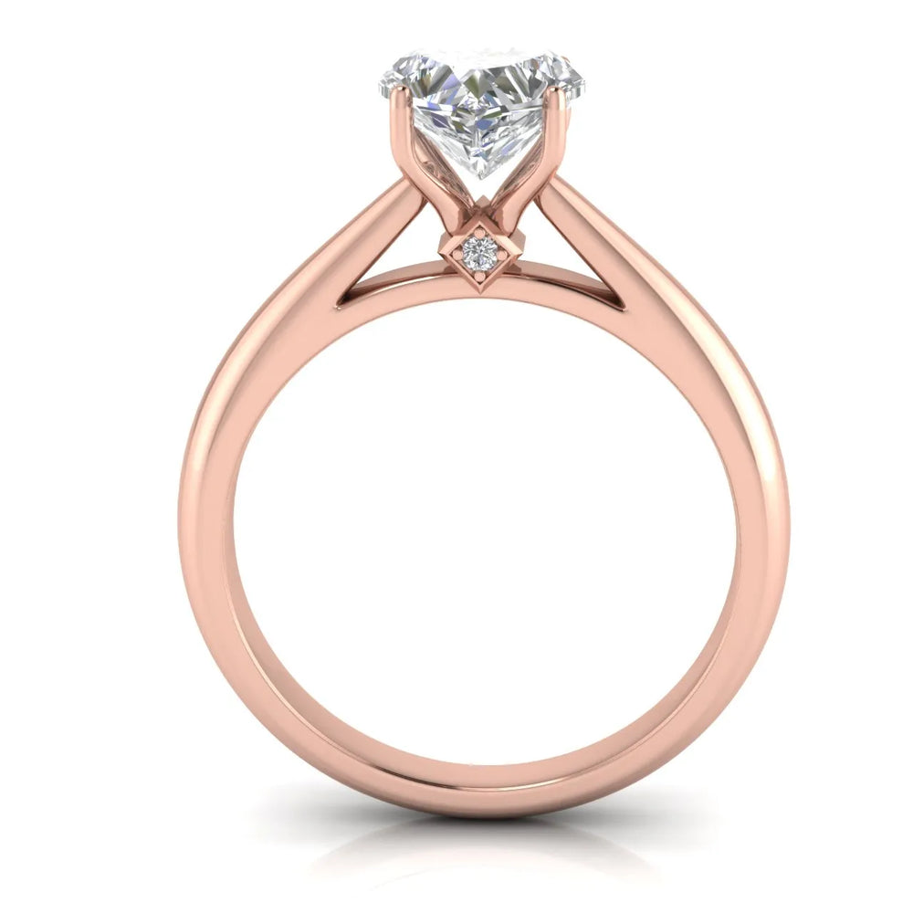 Elegant Solitaire Ring with Tapered