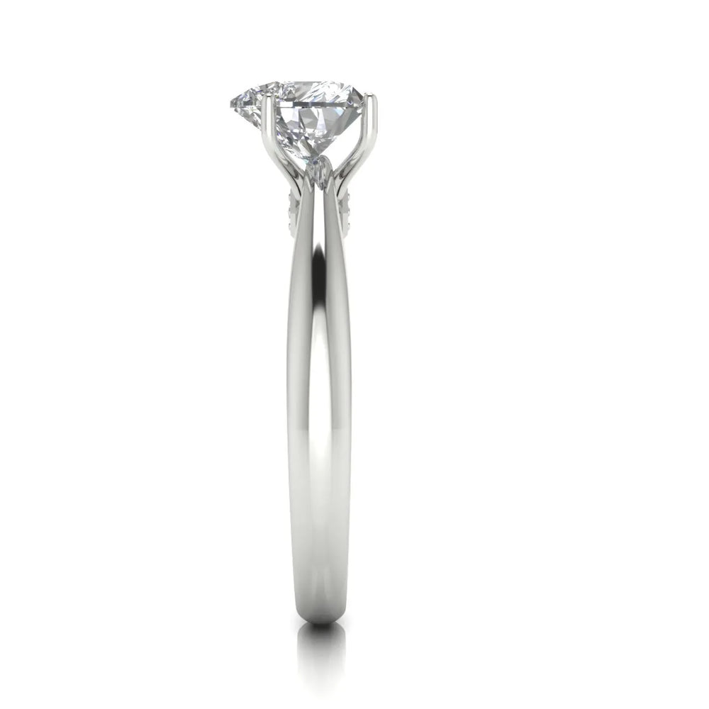 Elegant Solitaire Ring with Tapered