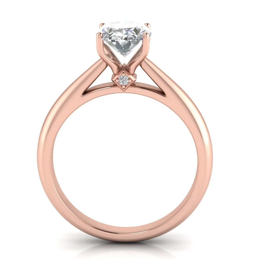 Elegant Solitaire Ring with Tapered