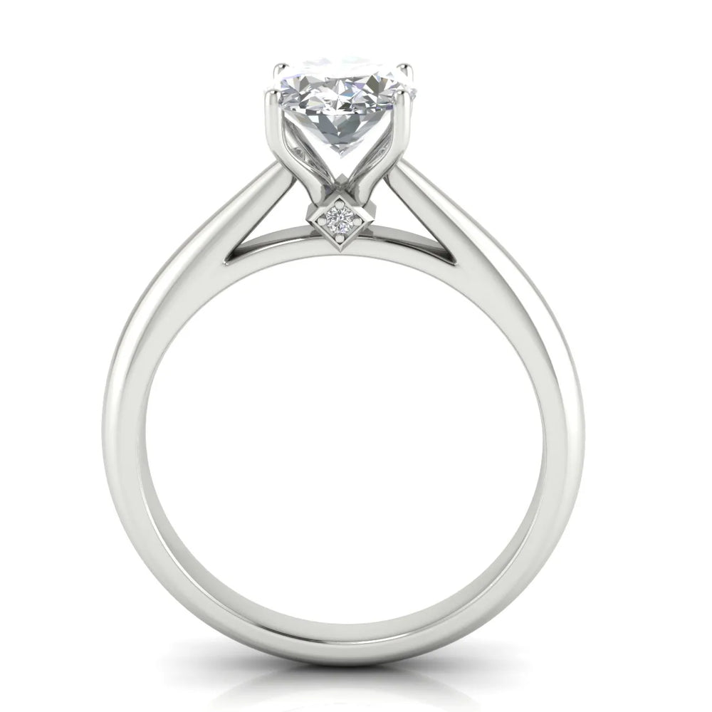 Elegant Solitaire Ring with Tapered