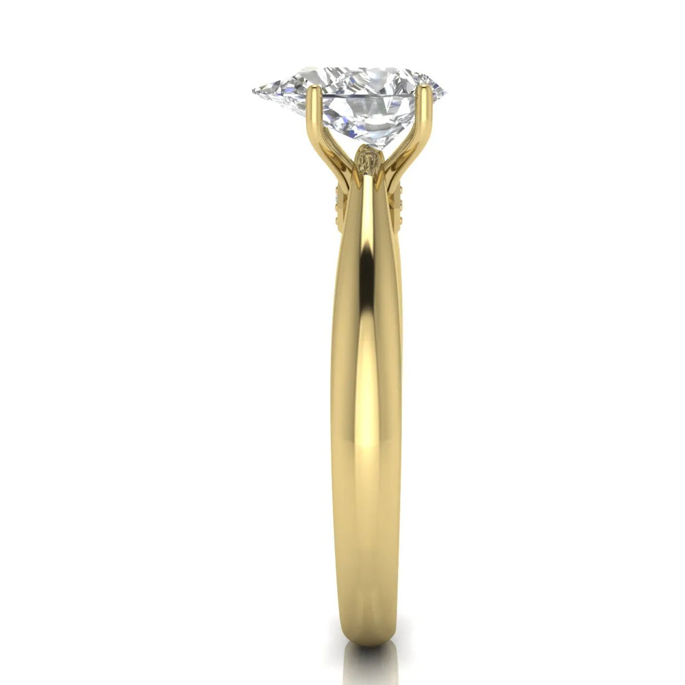 Elegant Solitaire Ring with Tapered
