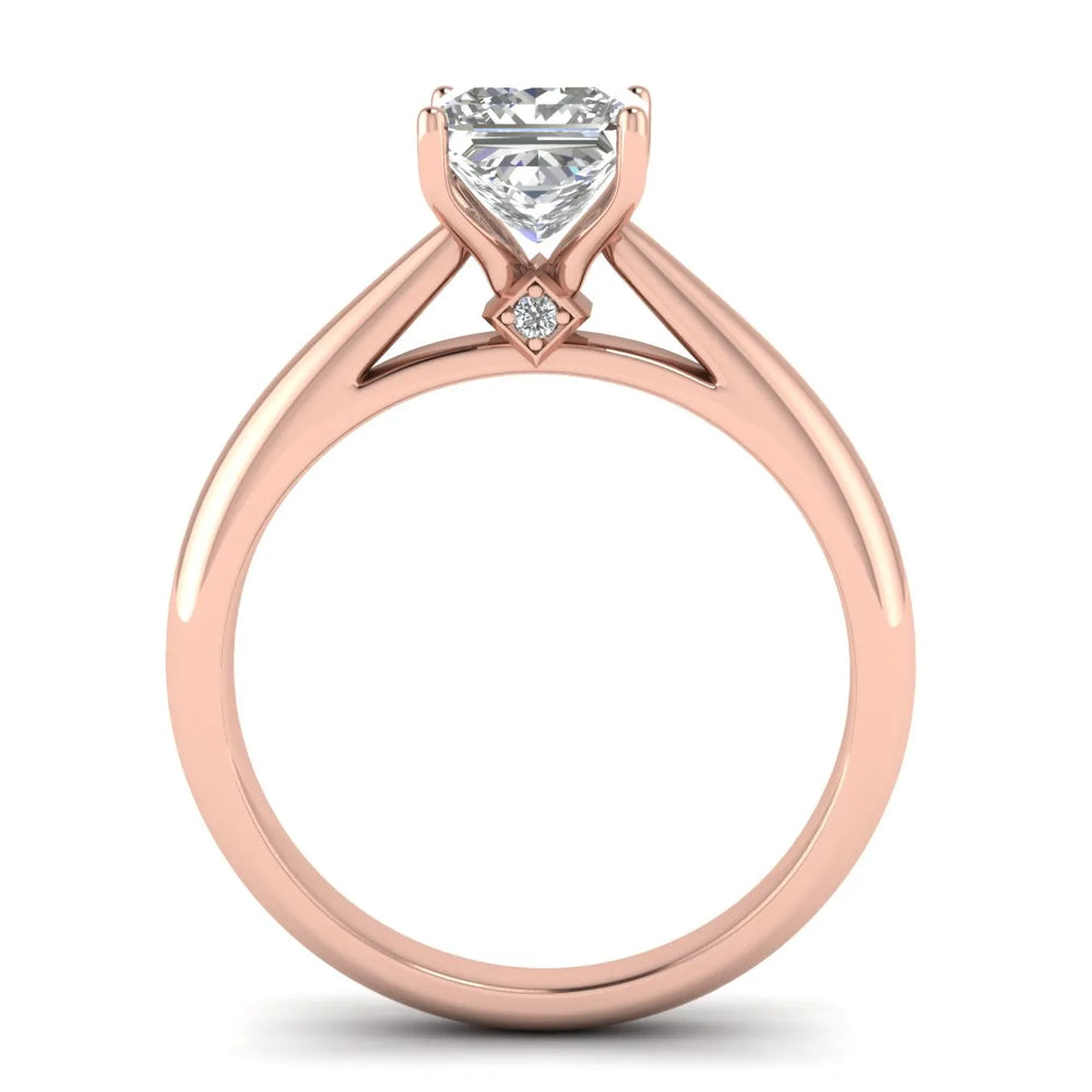 Elegant Solitaire Ring with Tapered