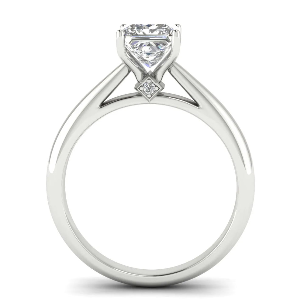 Elegant Solitaire Ring with Tapered