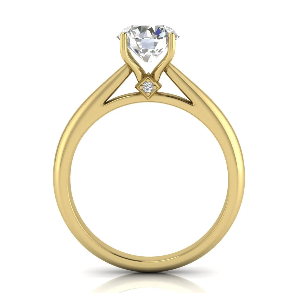Elegant Solitaire Ring with Tapered