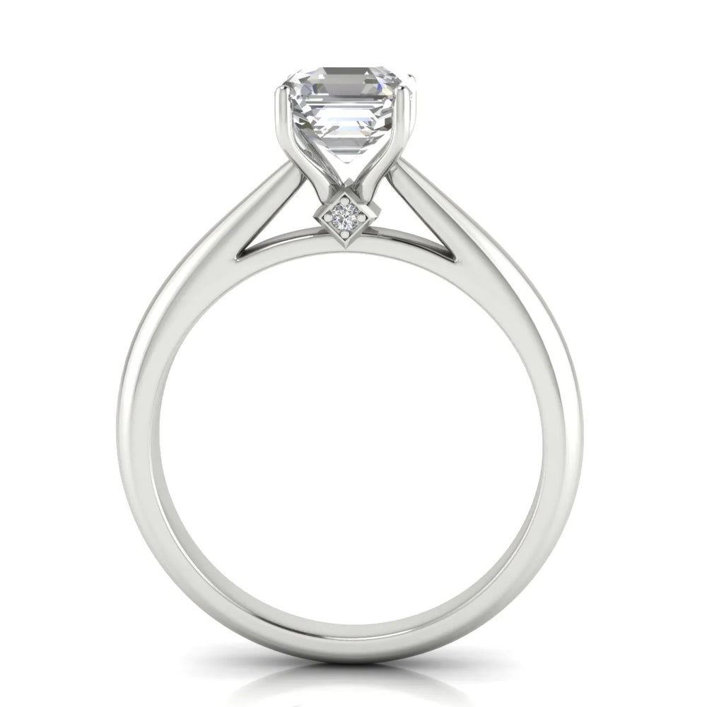 Elegant Solitaire Ring with Tapered