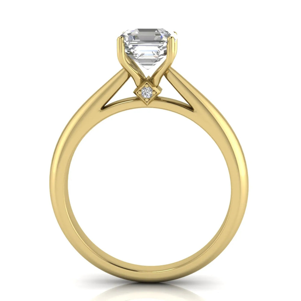 Elegant Solitaire Ring with Tapered
