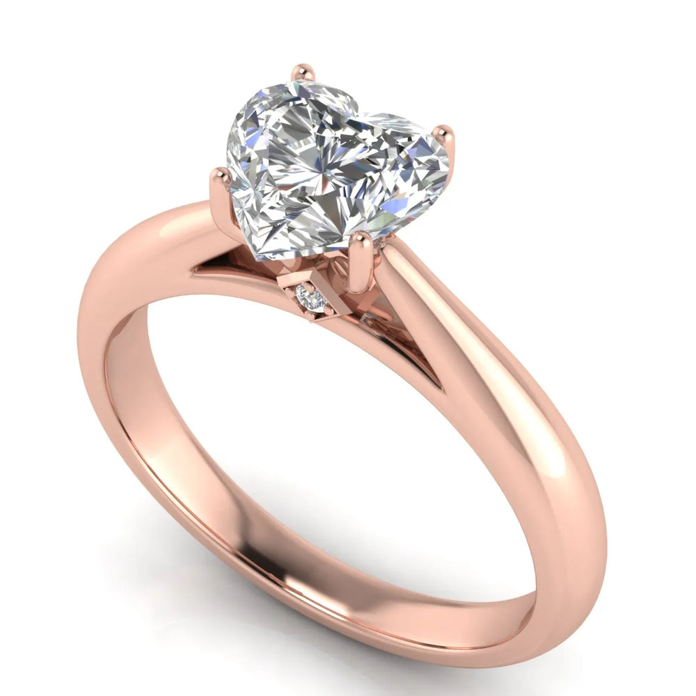 Elegant Solitaire Ring with Tapered