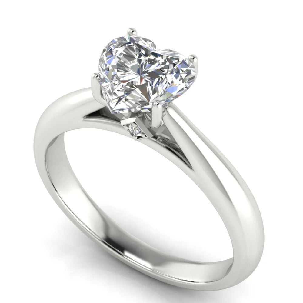 Elegant Solitaire Ring with Tapered