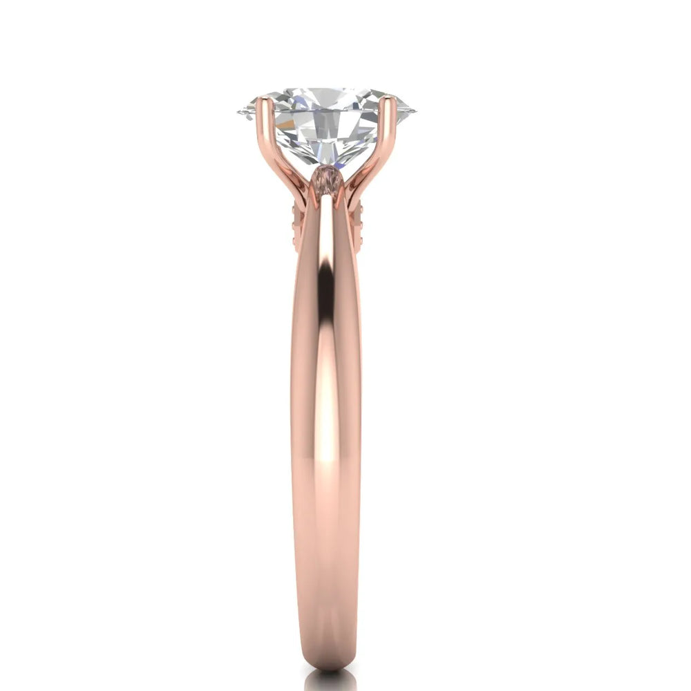 Elegant Solitaire Ring with Tapered