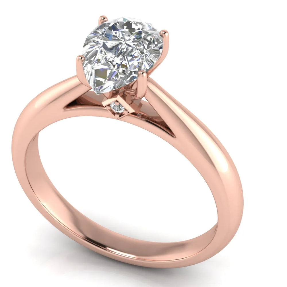 Elegant Solitaire Ring with Tapered