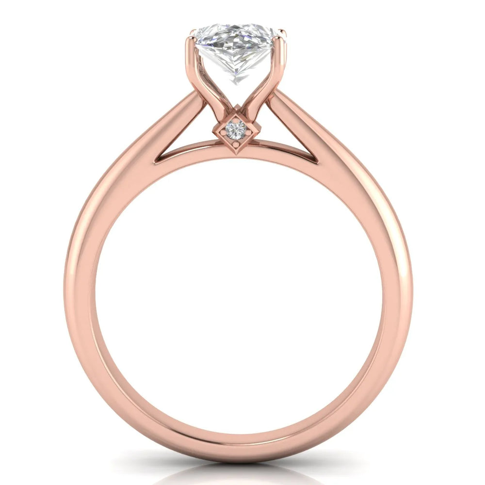 Elegant Solitaire Ring with Tapered