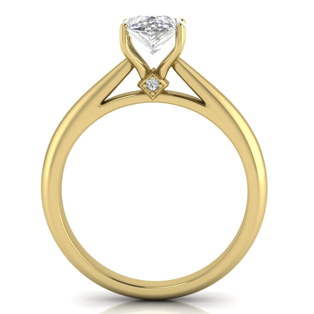 Elegant Solitaire Ring with Tapered