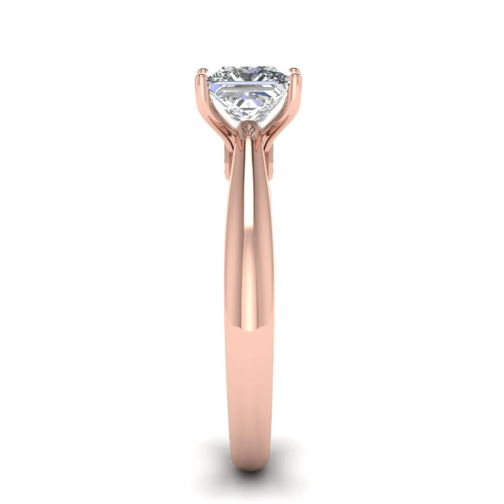 Elegant Solitaire Ring with Tapered
