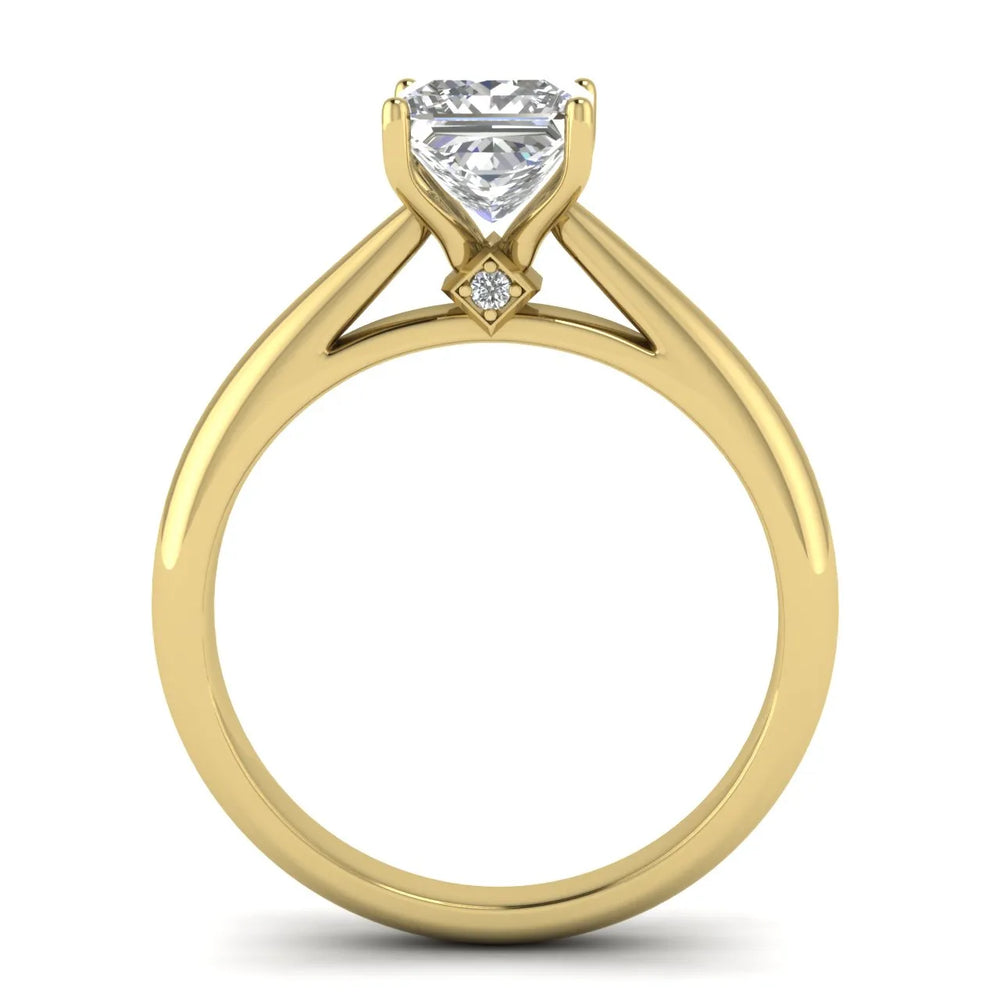 Elegant Solitaire Ring with Tapered