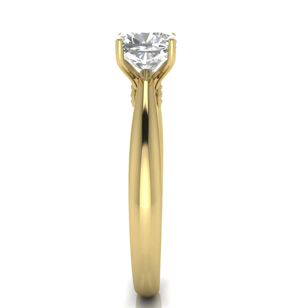 Elegant Solitaire Ring with Tapered
