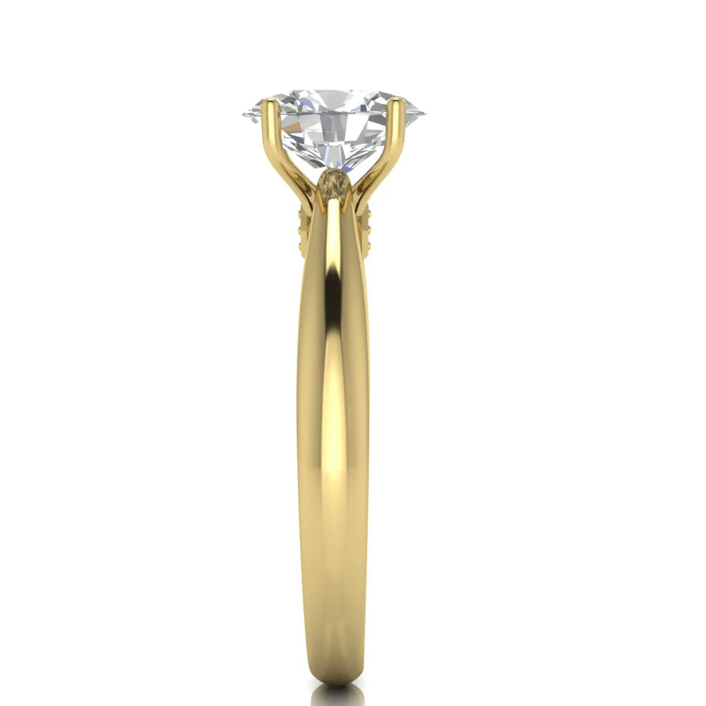 Elegant Solitaire Ring with Tapered