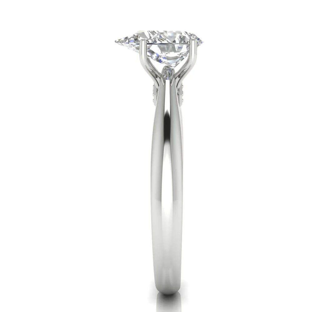 Elegant Solitaire Ring with Tapered