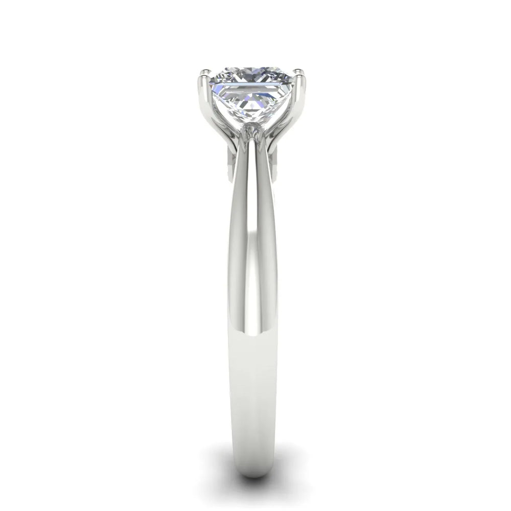 Elegant Solitaire Ring with Tapered