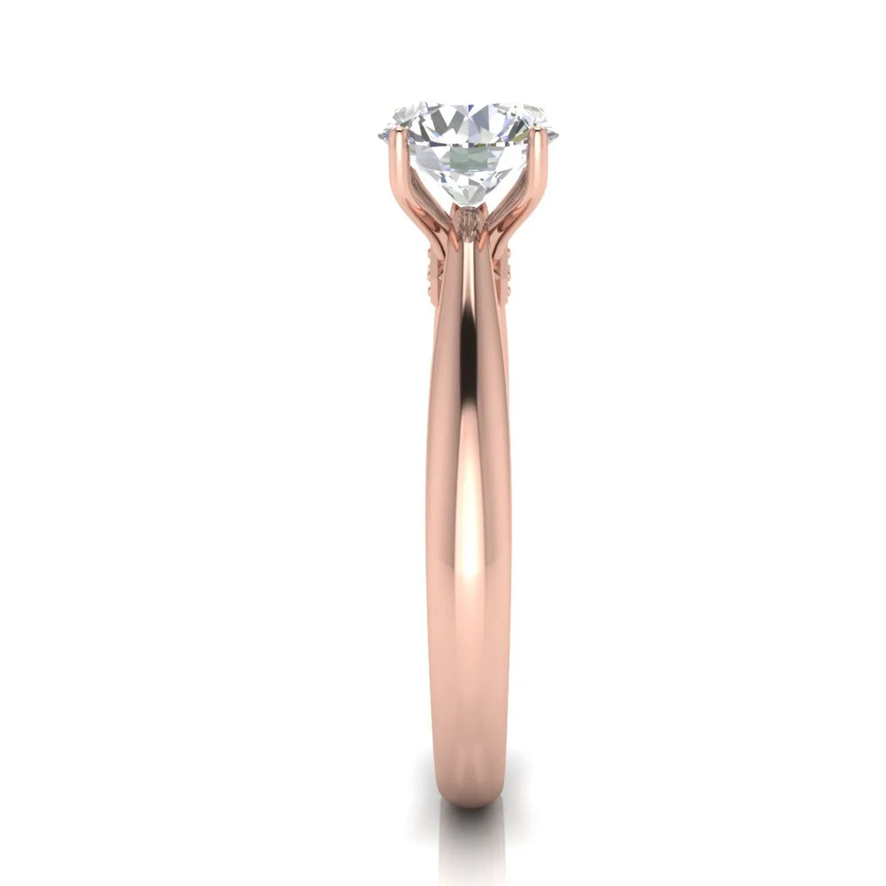 Elegant Solitaire Ring with Tapered