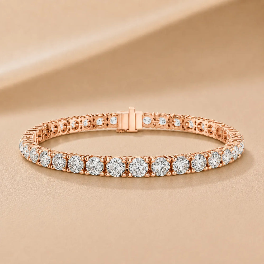 Classic Eternity Tennis Bracelet With Round Diamond