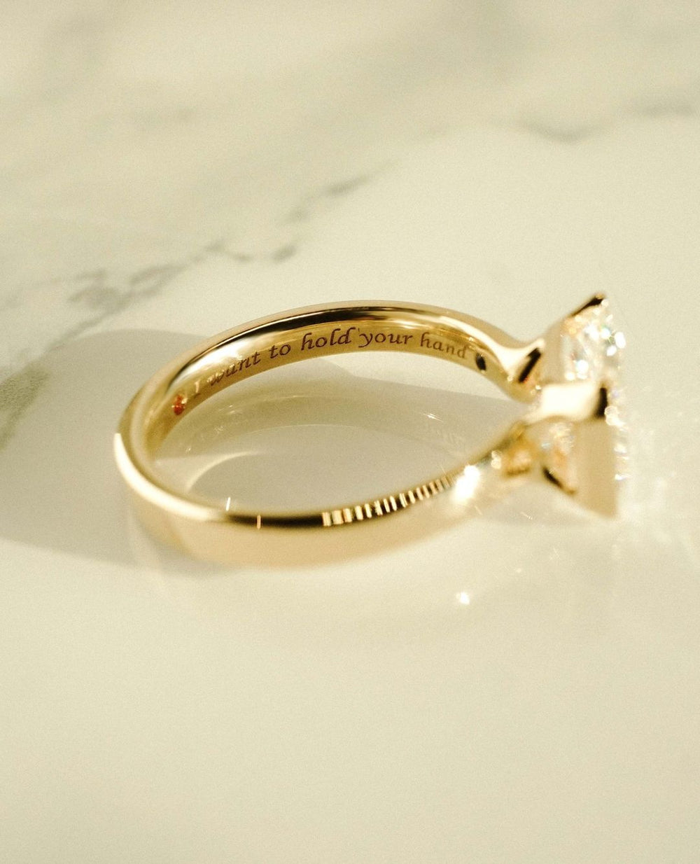 Bezel Set Radiant Cut Labgrown Engagement Ring