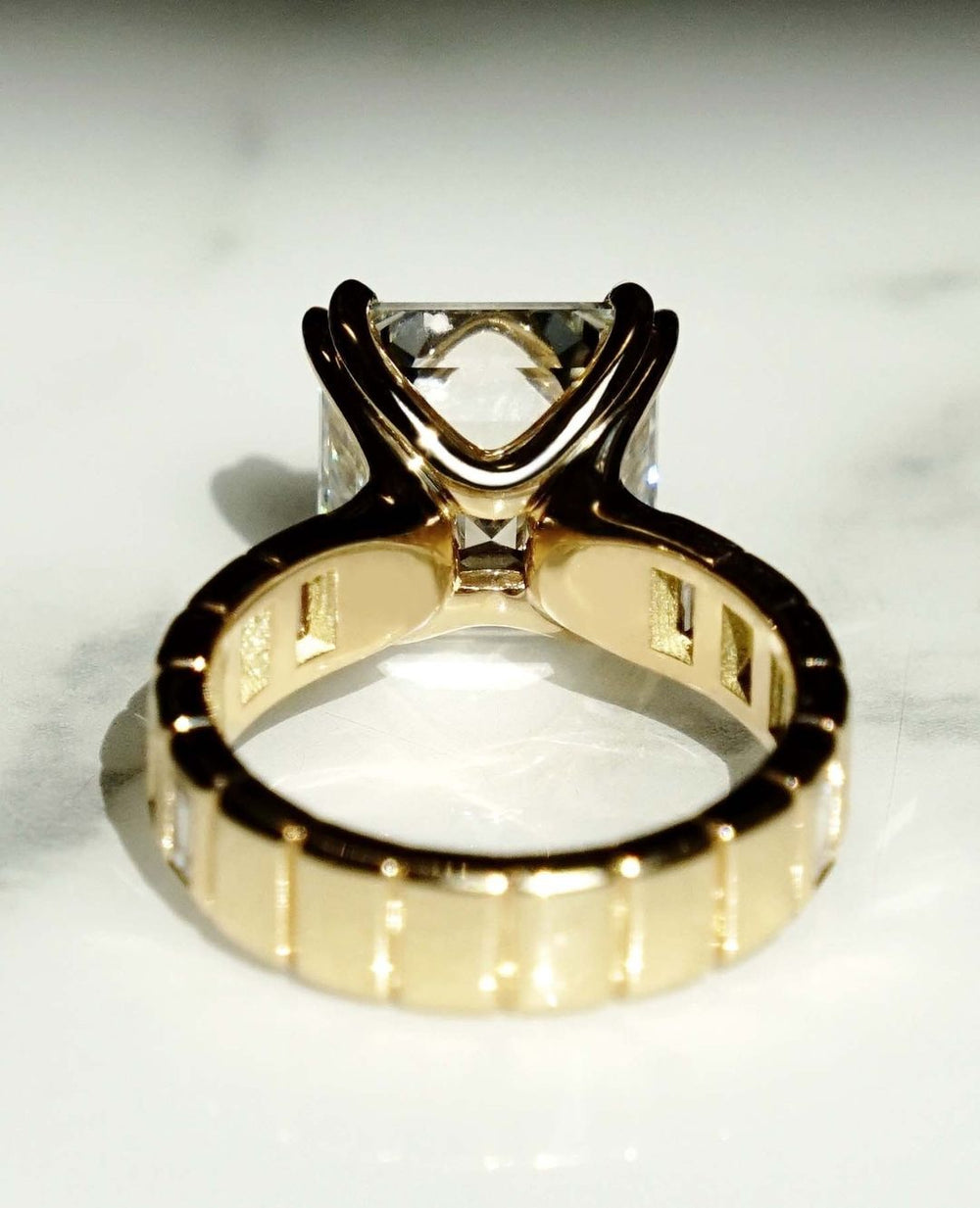 Asscher Cut Labgrown Engagement Ring